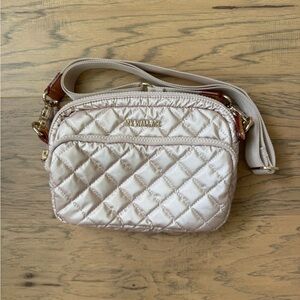 MZ Wallace Quilted Crossbody Bag - Light Gold